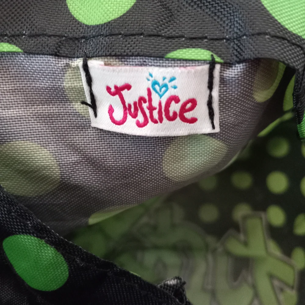 Justice Polka Dot Halloween Zombie Girl Trick Or Treat Foldable Compact Bag